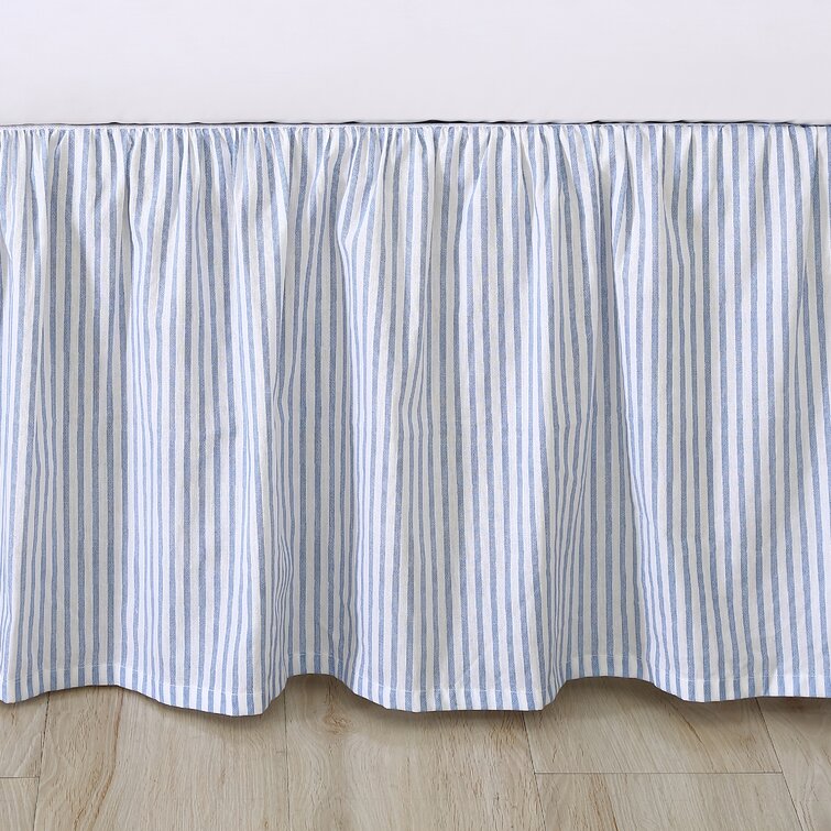 Striped bed skirt queen sale